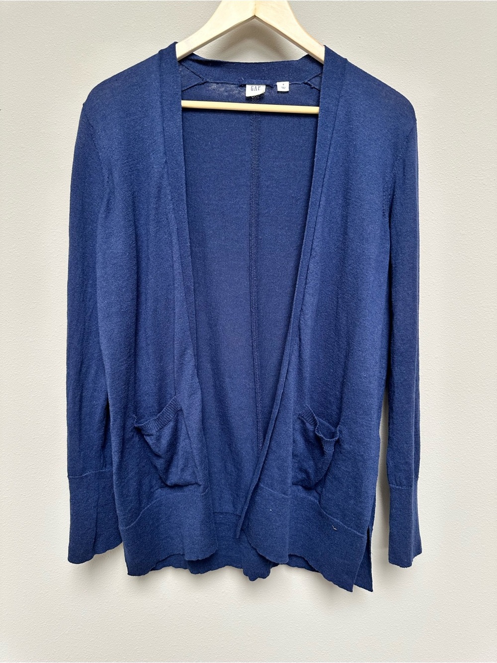 GAP Deep Blue Tie-Waist Open Cardigan